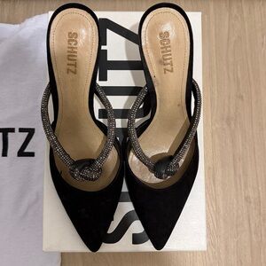 SCHUTZ Pearl Pointed Toe Mule (Women) - 8.5